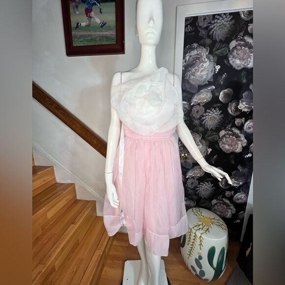 Anthropologie CYNTHIA ROWLEY Women's Organza Flower Strapless/ size 2 - Picture 8 of 15